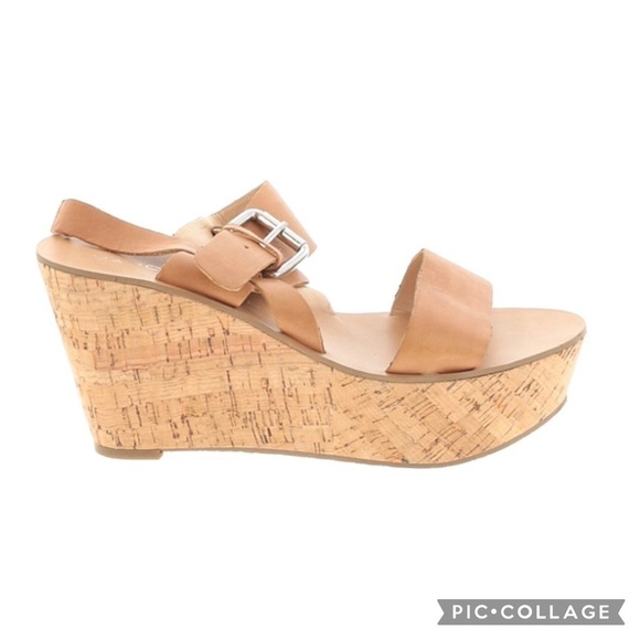 Marc Fisher Leather Platform Wedge NWOT - Picture 2 of 3